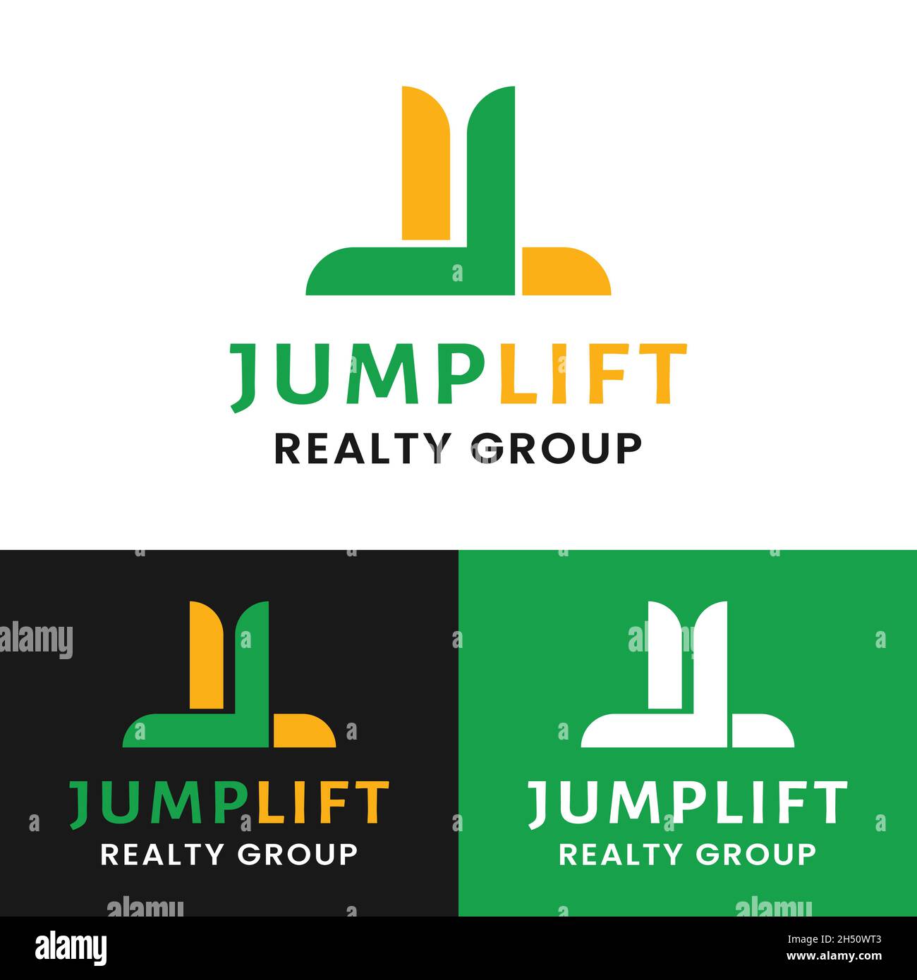 Anfangsbuchstabe J L JL LJ für Immobilien Immobilien Kapital Immobilien einfach elegant minimalistisch einzigartiges Retro Vintage Logo Design. Stock Vektor