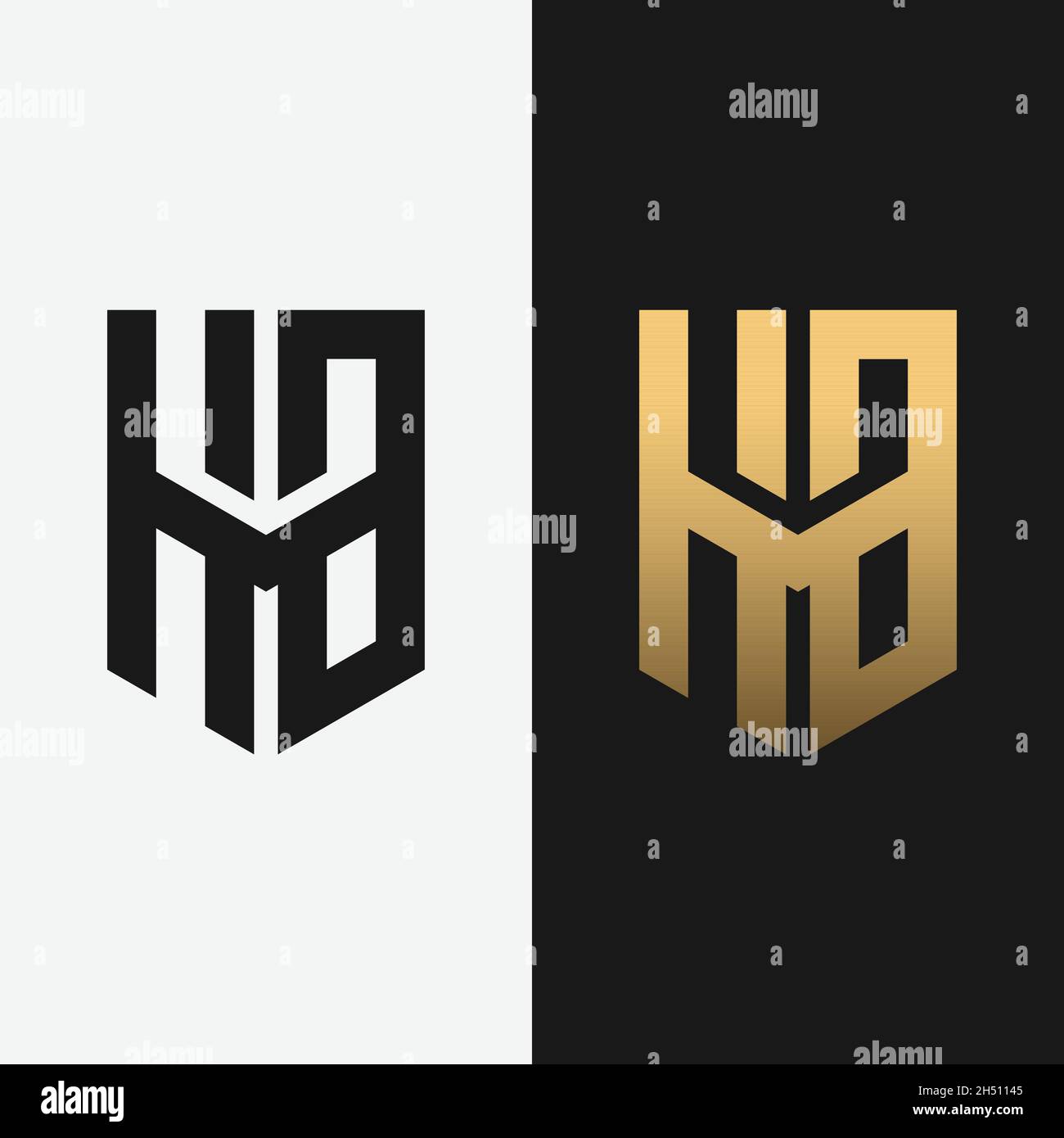 Anfangsbuchstabe Monogramm H B HB BH Logo Design-Vorlage. Geeignet für Mode Bekleidung Bekleidung Bekleidung Sport Finanzen Management Business Marke Company Shop. Stock Vektor