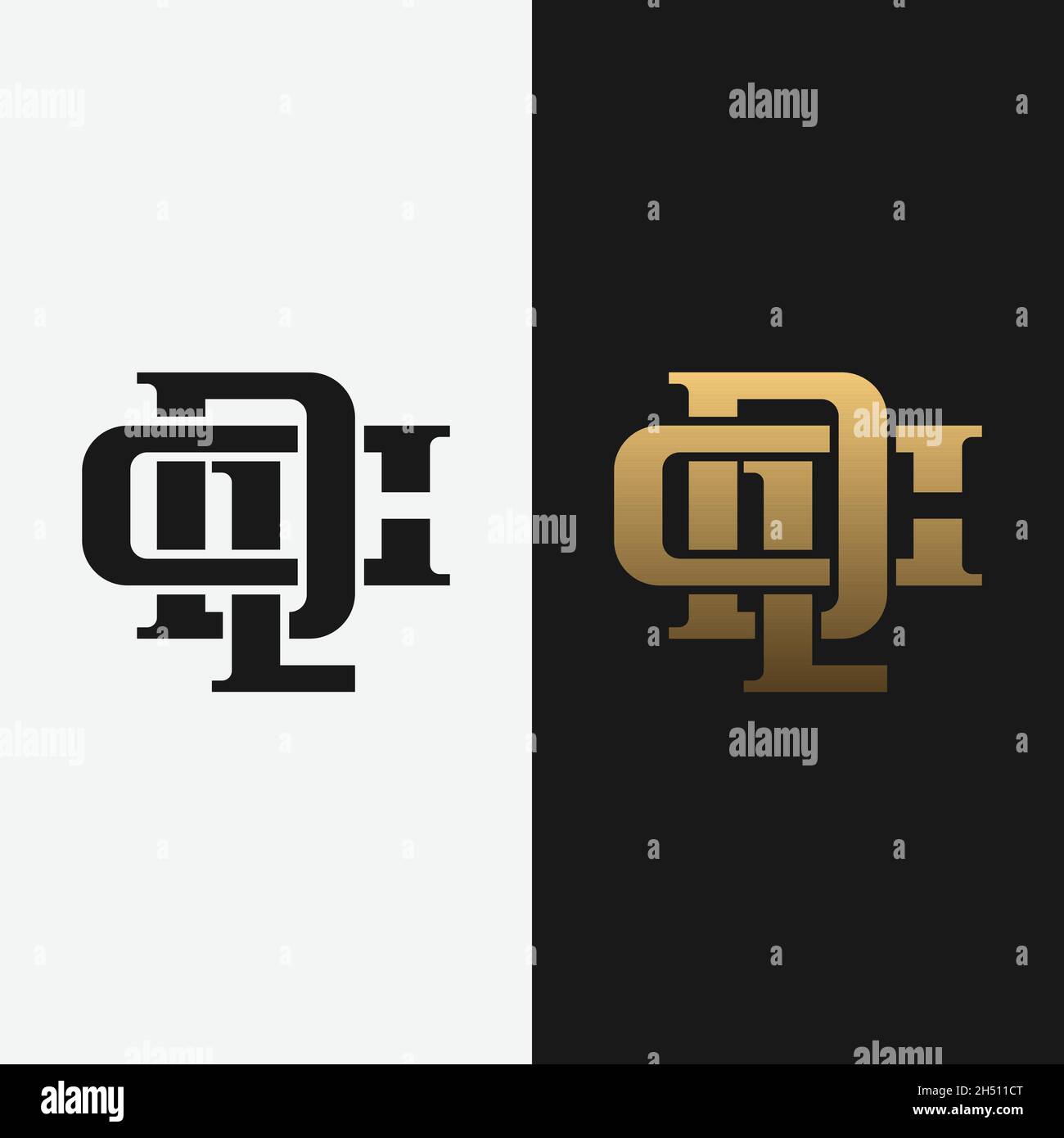 Monogram Letter Initial D L C DCL LDC CDL Logo Design-Vorlage. Geeignet für General Fashion Apparel Sports Fitness Construction Finance Company etc. Stock Vektor