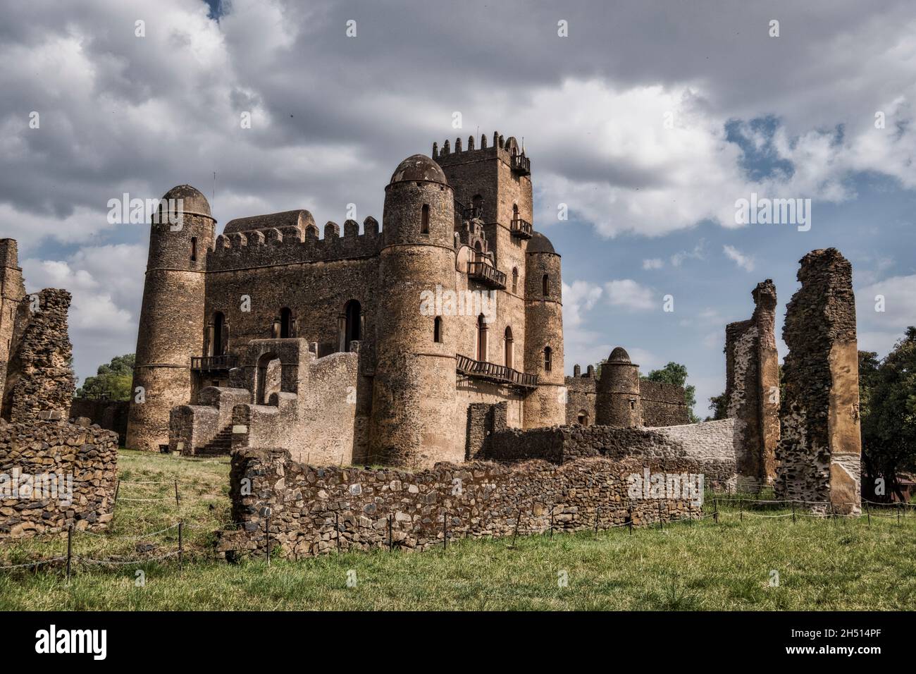 Gondar, Schloss, Äthiopien, Ahmara-Region, Afrika Stockfoto