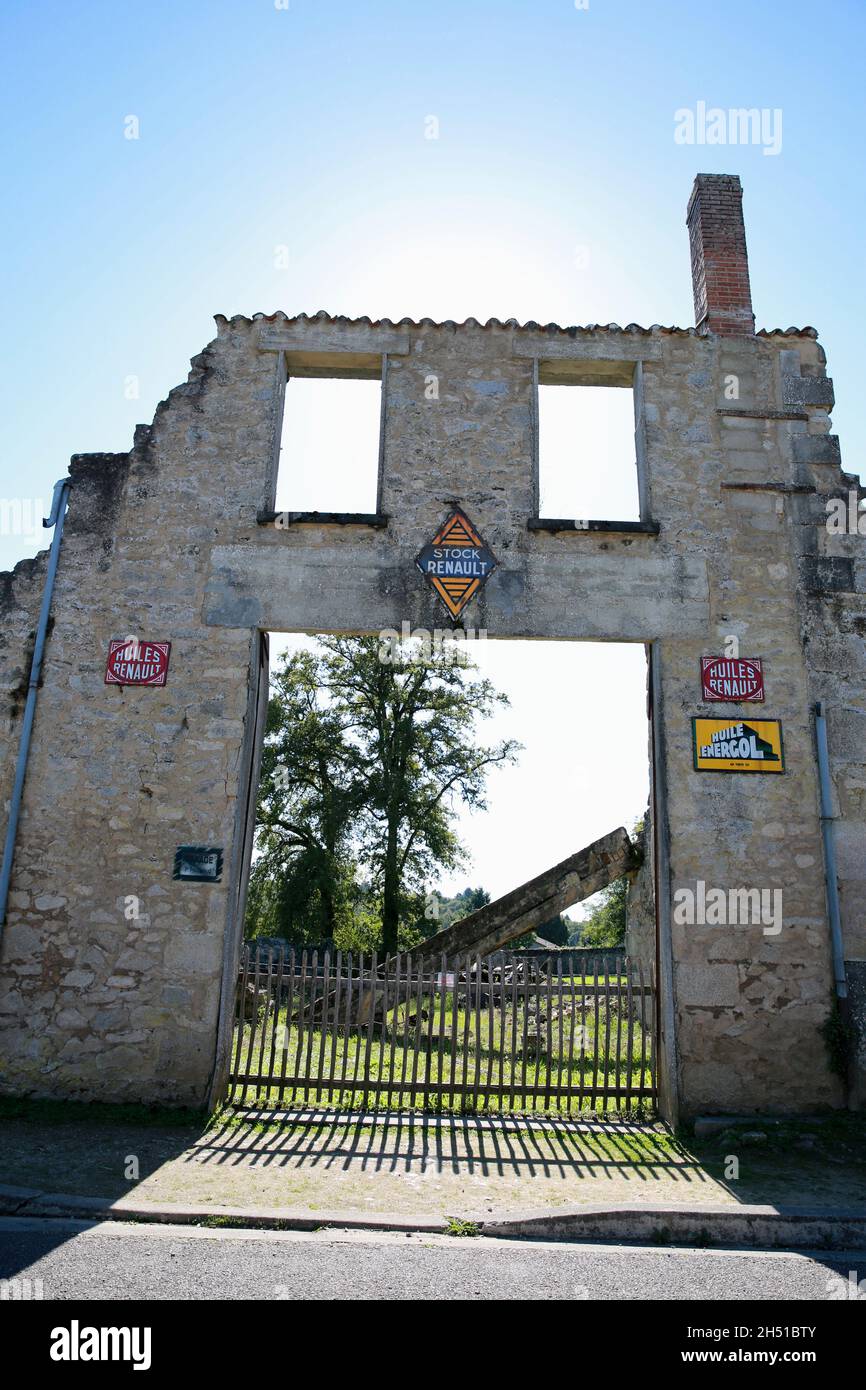 Oradour-sur-Glane, Haute Vienne, Frankreich Stockfoto