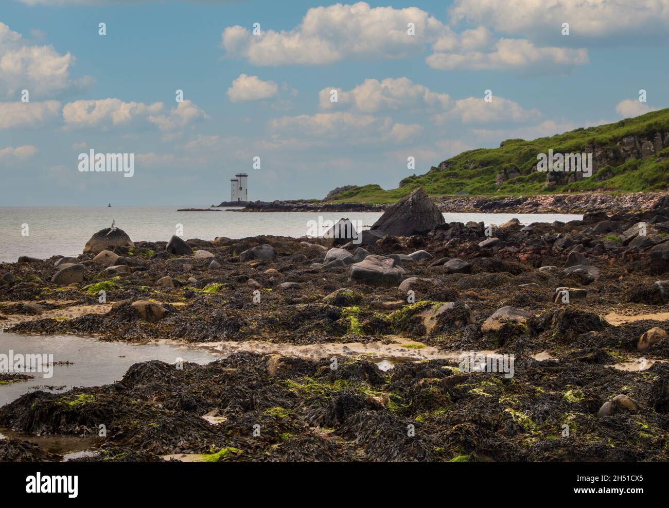 Carraig Fhada Leuchtturm Stockfoto