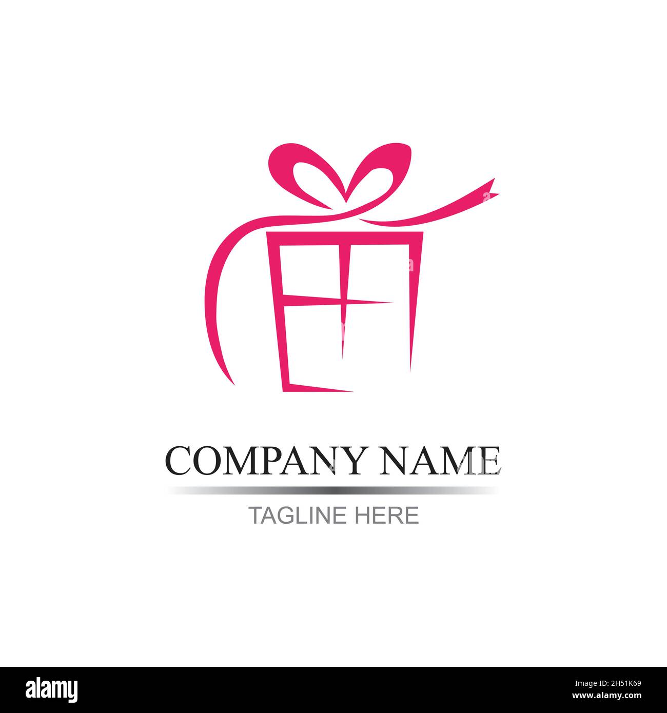 Geschenk Logo Simbol Desain Vorlage Vektor Stock Vektor