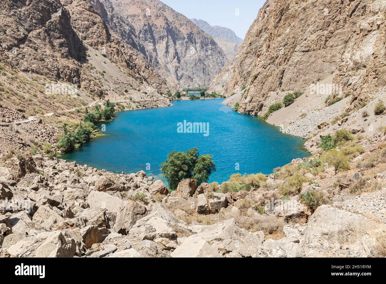 Haft Kul, Provinz Sughd, Tadschikistan. Blick auf Ozero Gushor, Haft Kul, die sieben Seen. Stockfoto