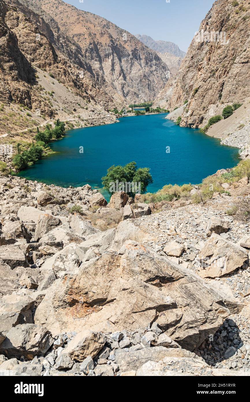 Haft Kul, Provinz Sughd, Tadschikistan. Blick auf Ozero Gushor, Haft Kul, die sieben Seen. Stockfoto