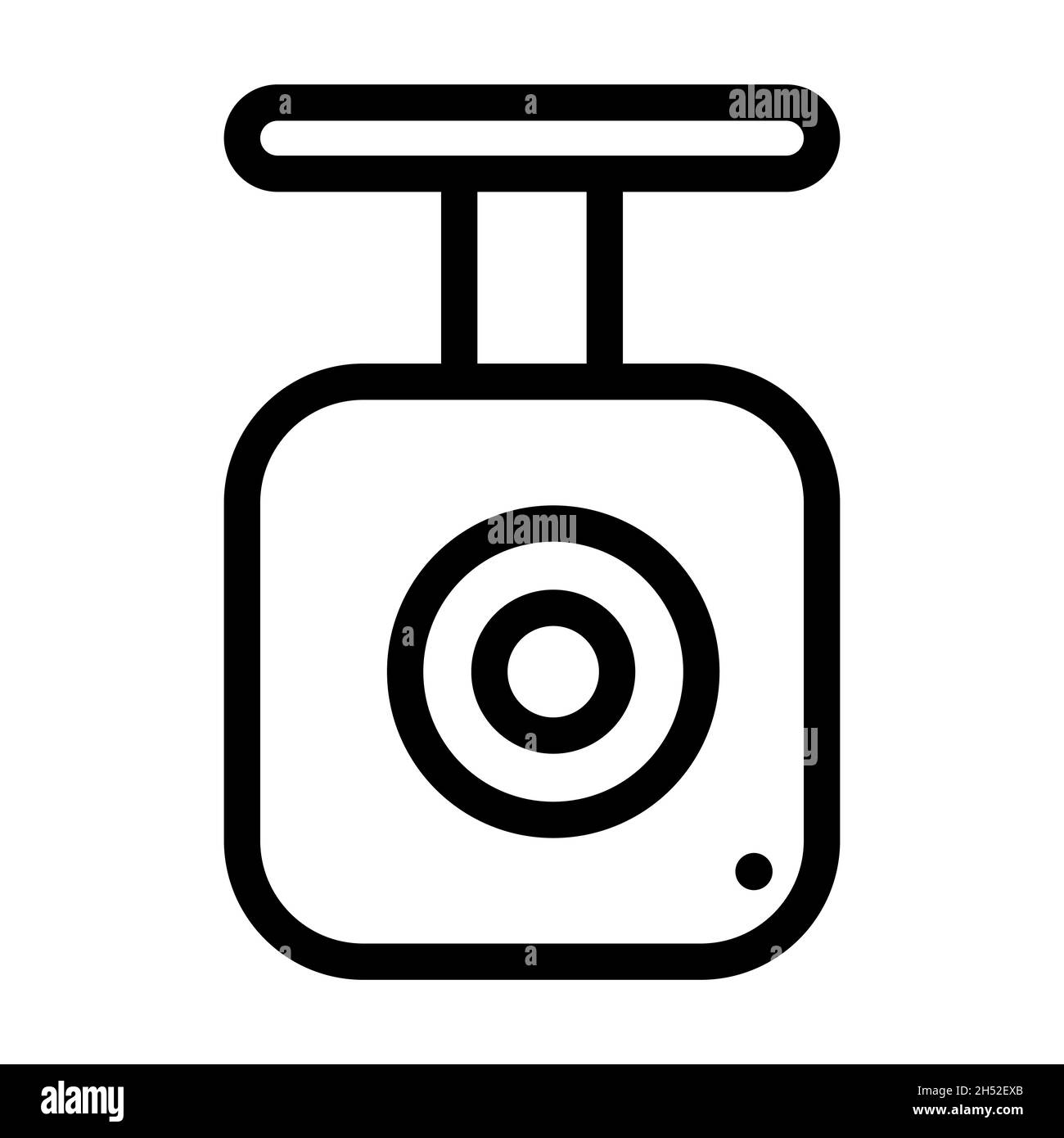 Auto DVR-Symbol, Armaturenbrett Kamera Dashcam, für die Videoaufzeichnung von wichtigen Ereignissen Stock Illustration Stock Vektor