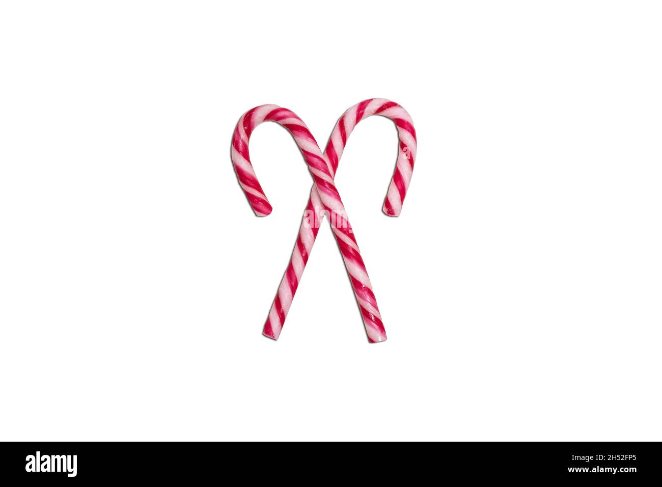 Weihnachtsbonbons isoliert auf Weiß. Stockfoto