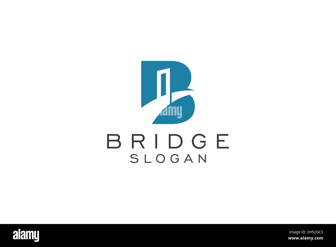 Anfangsbuchstabe B Bridge Logo Symbol Vektor Logo Stock Vektor
