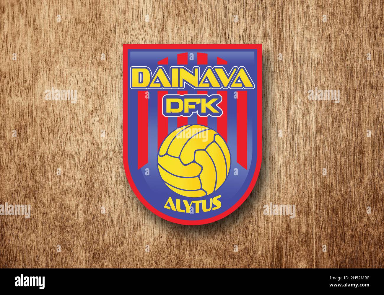 Wappen FC Dainava Alytus, Fußballverein aus Litauen Stockfoto
