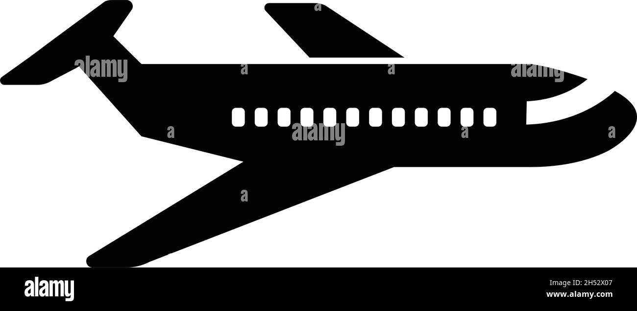 Flugzeug-Symbol, einfaches flaches Design - Vektor Stock Vektor