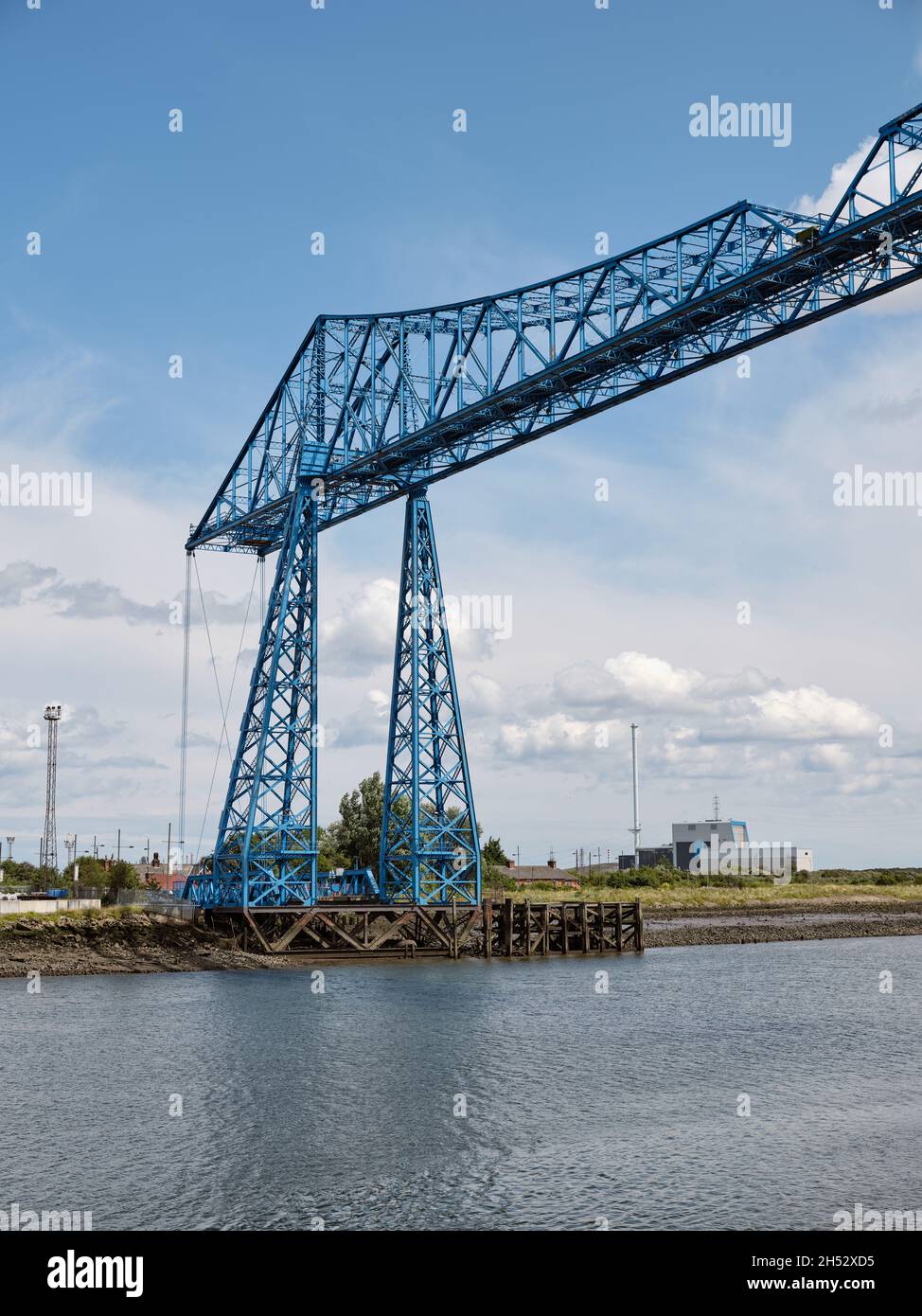 Die River Tees Transporter Bridge, auch Middlesbrough Transporter Bridge genannt, ist eine Stahlbrücke in Teesside England - gebaut 1911 Stockfoto