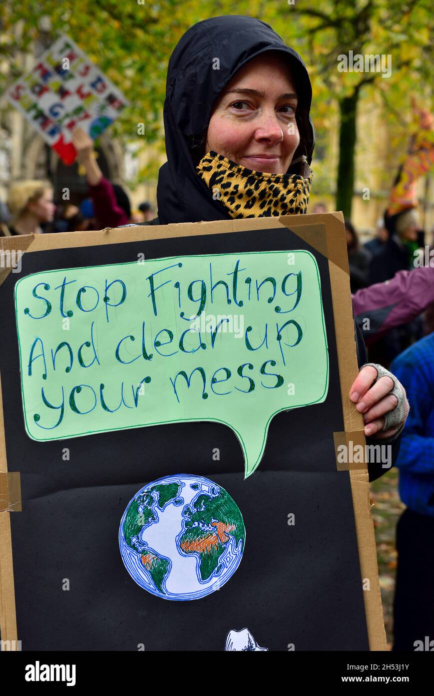Klimawandel und antikapitalistischer Protest in Bristol, 6. September 2021, Großbritannien Stockfoto