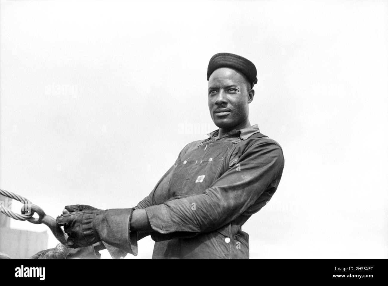 Workman, Ingalls Shipbuilding Company, Decatur, Georgia, USA, Jack Delano, U.S. Farm Security Administration, U.S. Office of war Information Photograph Collection, Juli 1942 Stockfoto