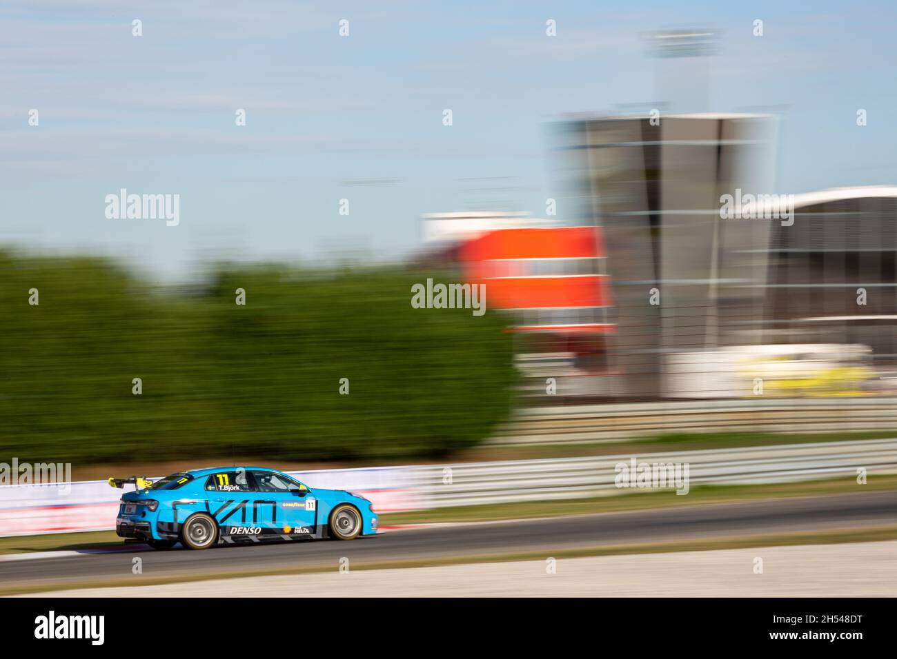 11 Bjork Thd (swe), Cyan Performance Lynk & Co, Lync & Co 03 TCR, Aktion während des FIA WTCR Race 2021 in Italien, 7. Lauf des FIA World Touring Car Cup 2021, auf dem Adria International Raceway, vom 6. Bis 7. November 2021 in Adria, Italien - Foto: Clement Luck/DPPI/LiveMedia Stockfoto