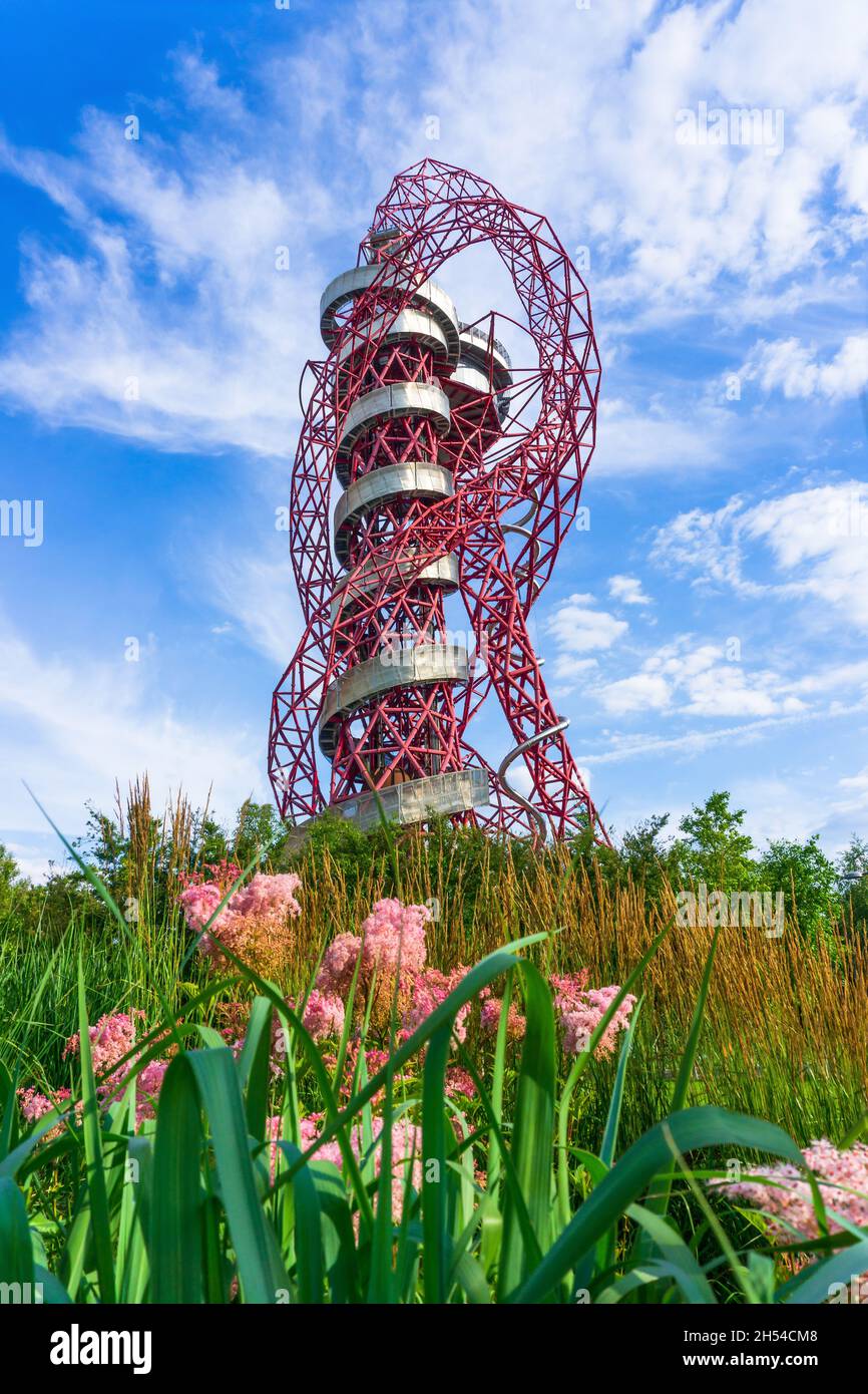 London, Großbritannien. Juli 2020. Arcelor Mattal Rutsche im Queen Elizabeth Olympic Park in Stratford. Stockfoto