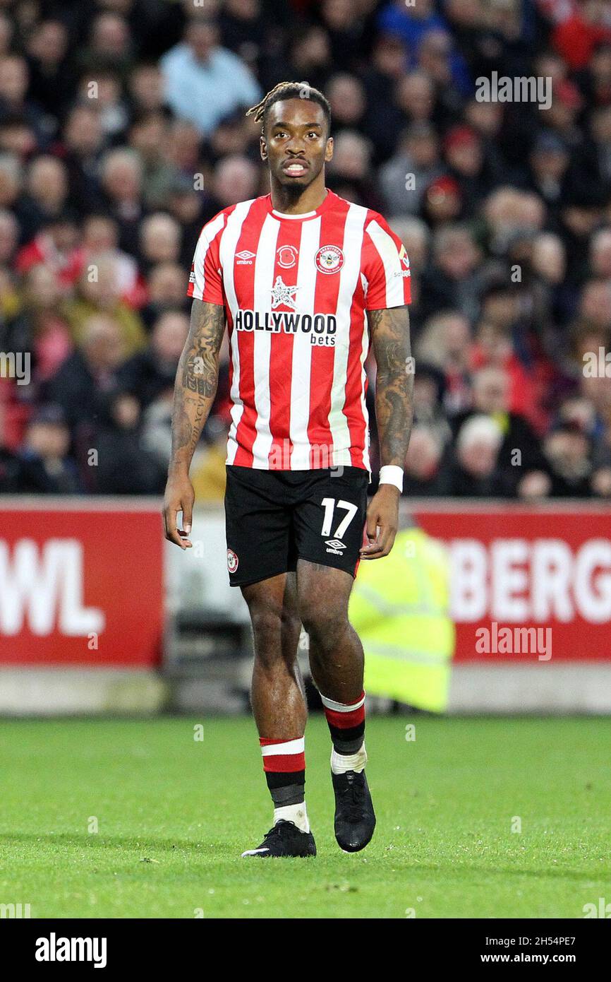 London, Großbritannien. November 2021. Ivan Toney von Brentford während des Premier League-Spiels zwischen Brentford und Norwich City im Brentford Community Stadium am 6. November 2021 in London, England. (Foto von Mick Kearns/phcimages.com) Credit: PHC Images/Alamy Live News Stockfoto