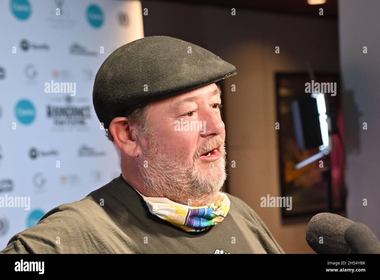 Johnny Vegas nahm an der Ertrinkungsrunde von Arthur Braxton Teil - Weltpremiere im Curzon Soho, 2021-11-06, London, Großbritannien. Kredit: Picture Capital/Alamy Live Nachrichten Stockfoto