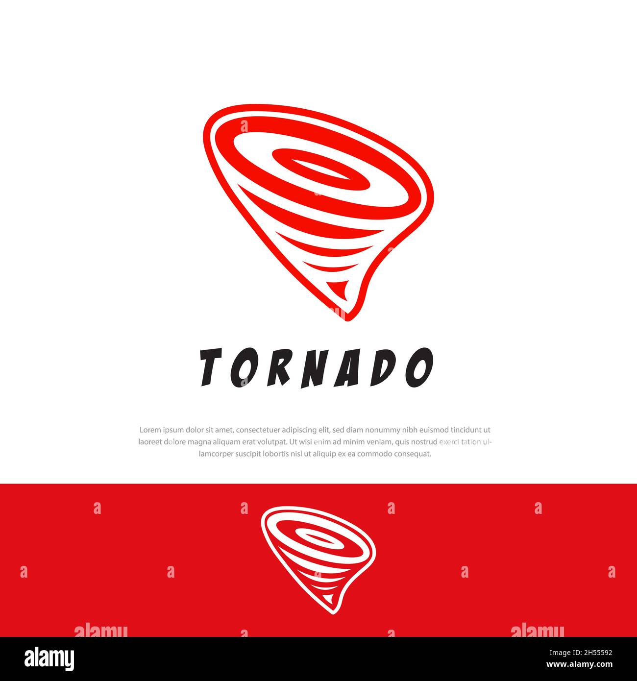 Vektor der Symboldarstellung des Tornado-Logos Stock Vektor