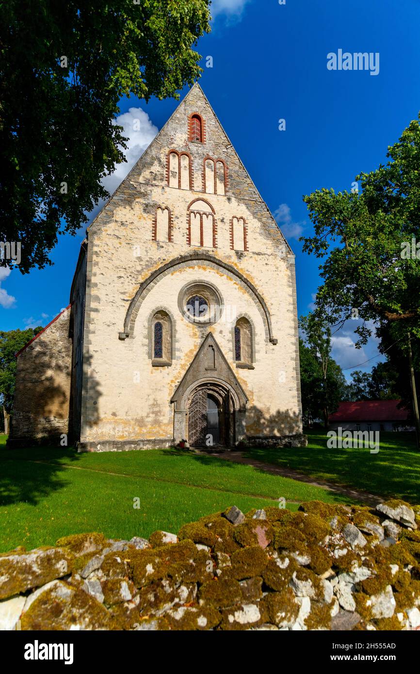 Gotische Kirche Valjala Saaremaa 2021 Stockfoto