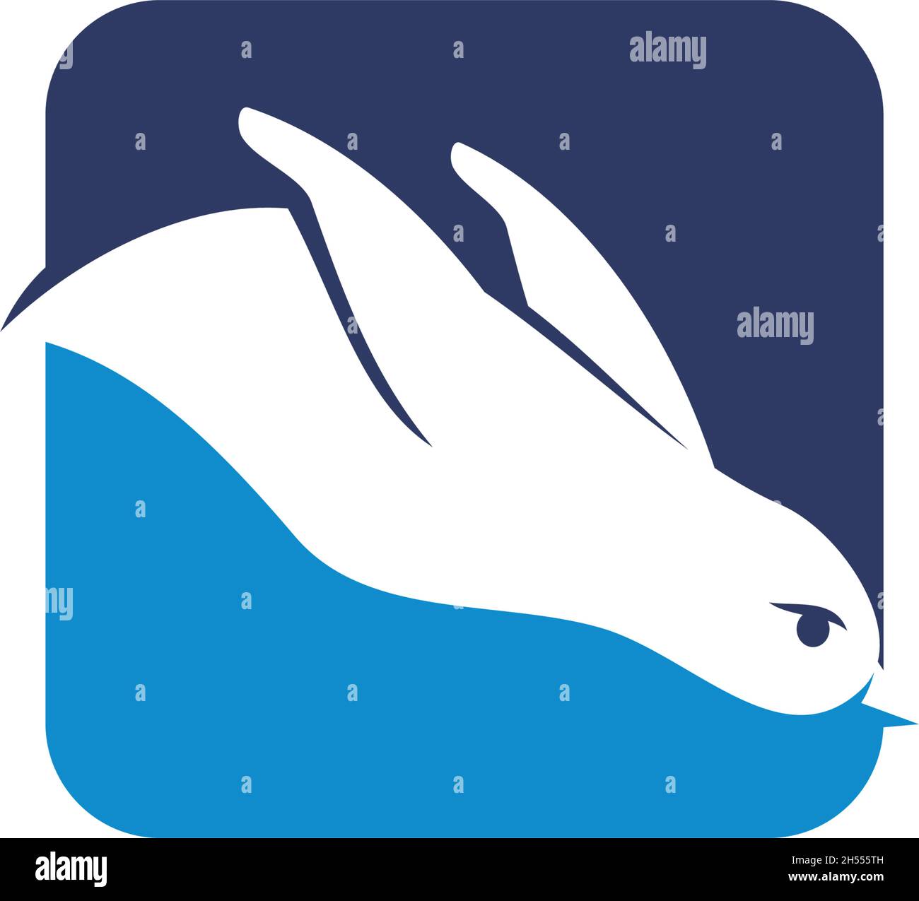 Pinguin Schwimmen Emblem Symbol Illustration Vorlage isoliert Stock Vektor