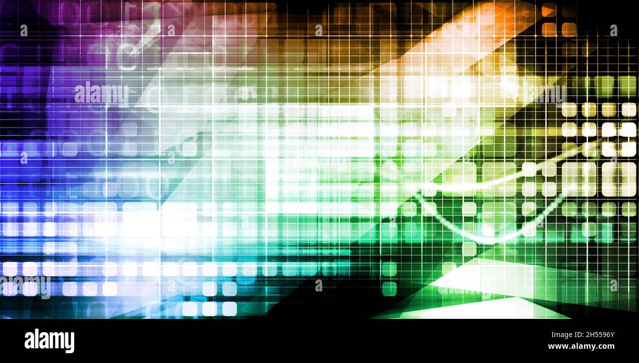 Hintergrund des Systems für Datenüberwachung und Internetsicherheit Stockfoto