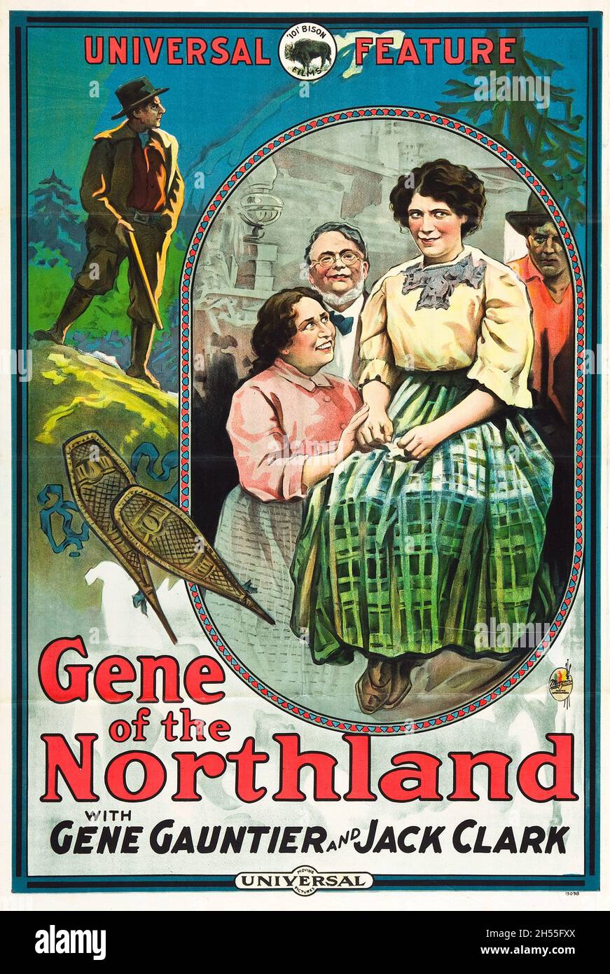 Gene of the Northland (Universal, 1915) - Antik / alter Film / Filmposter. Stockfoto