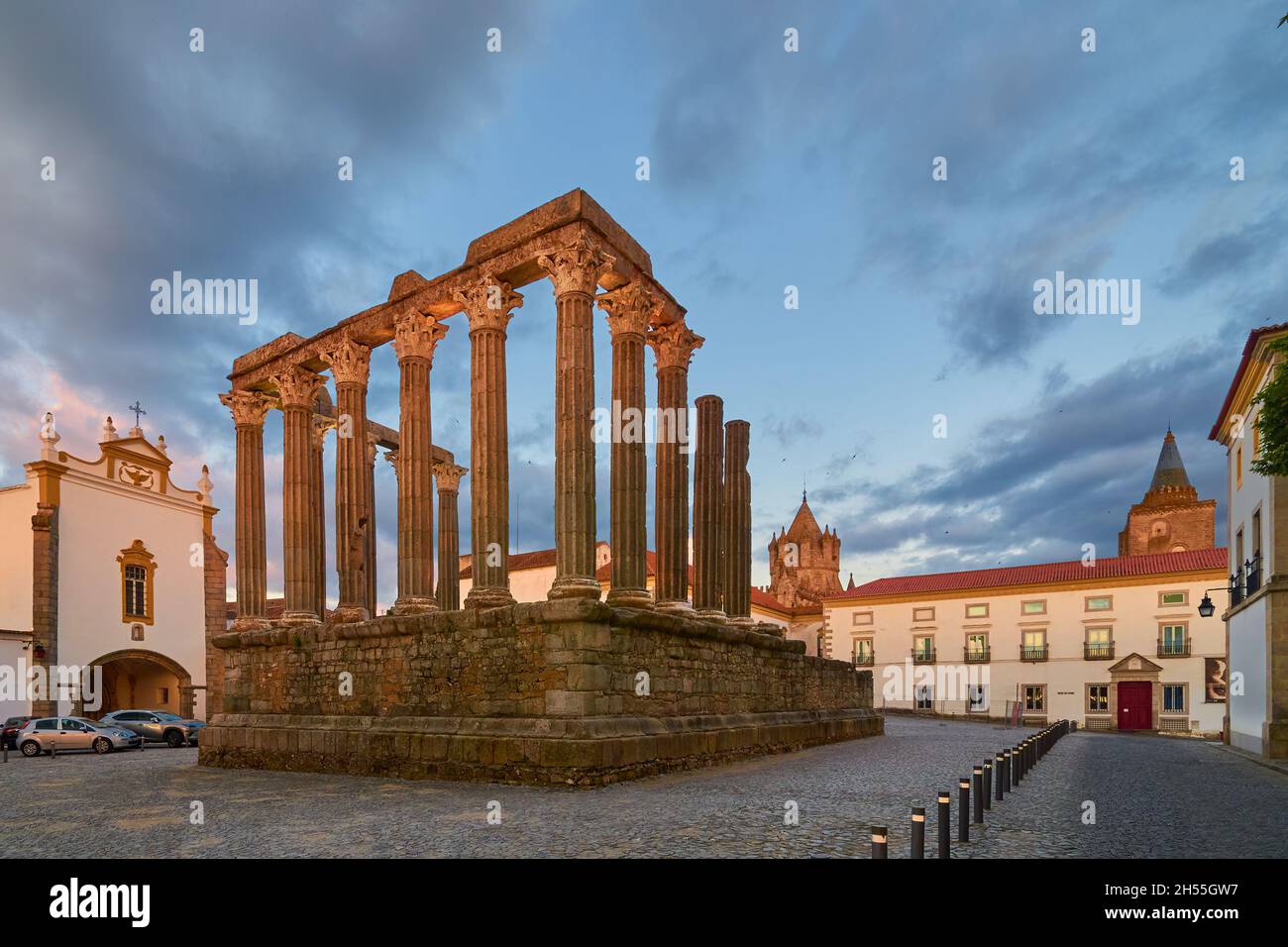 Tempel der Diana, Evora Stockfoto