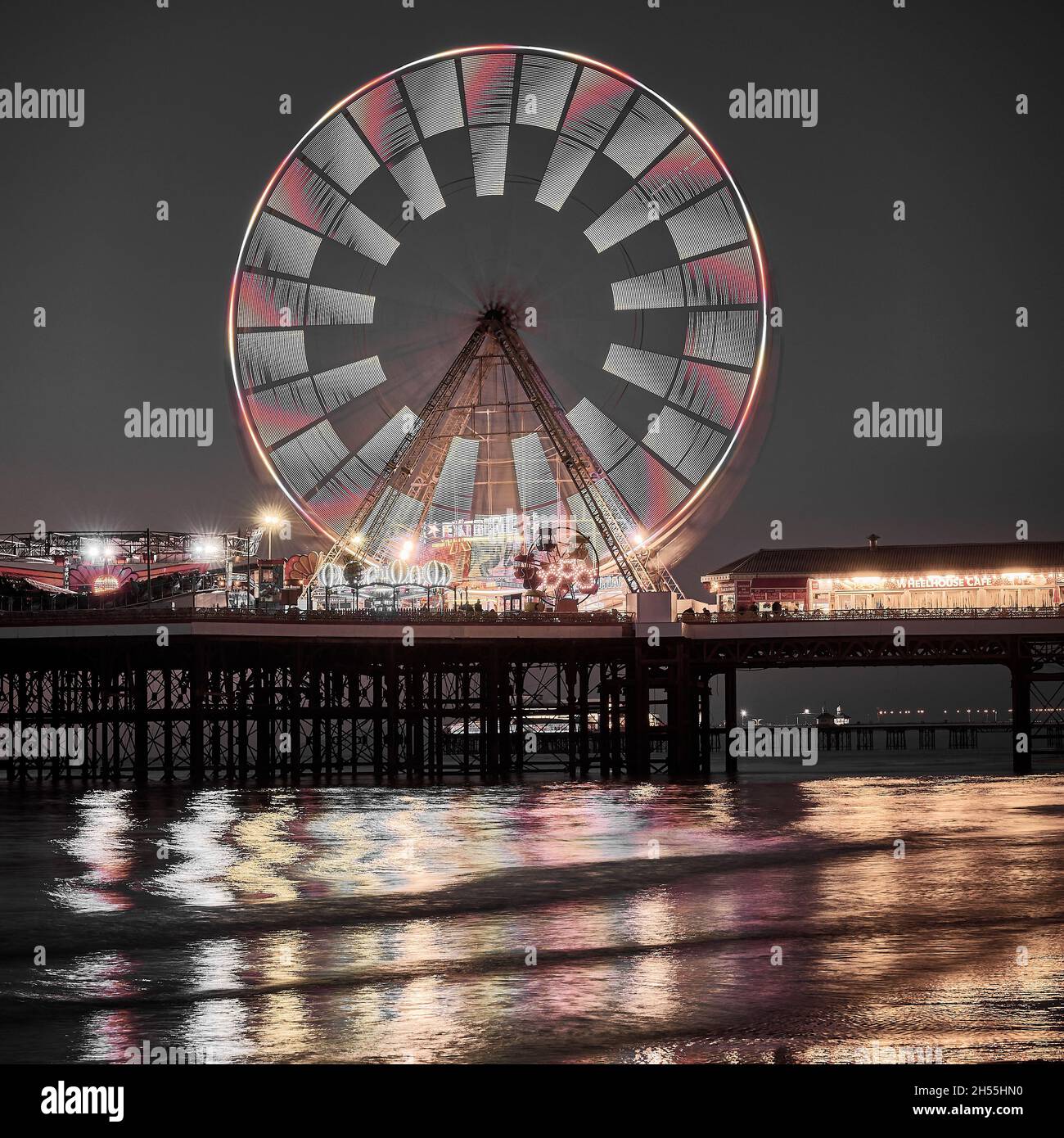 Big Wheel am Central Pier in Blackpool Stockfoto