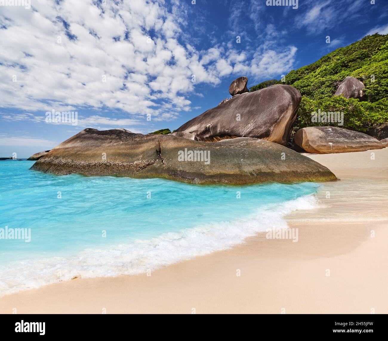 Tropischer Strand, Similan Inseln, Andamanensee, Thailand Stockfoto