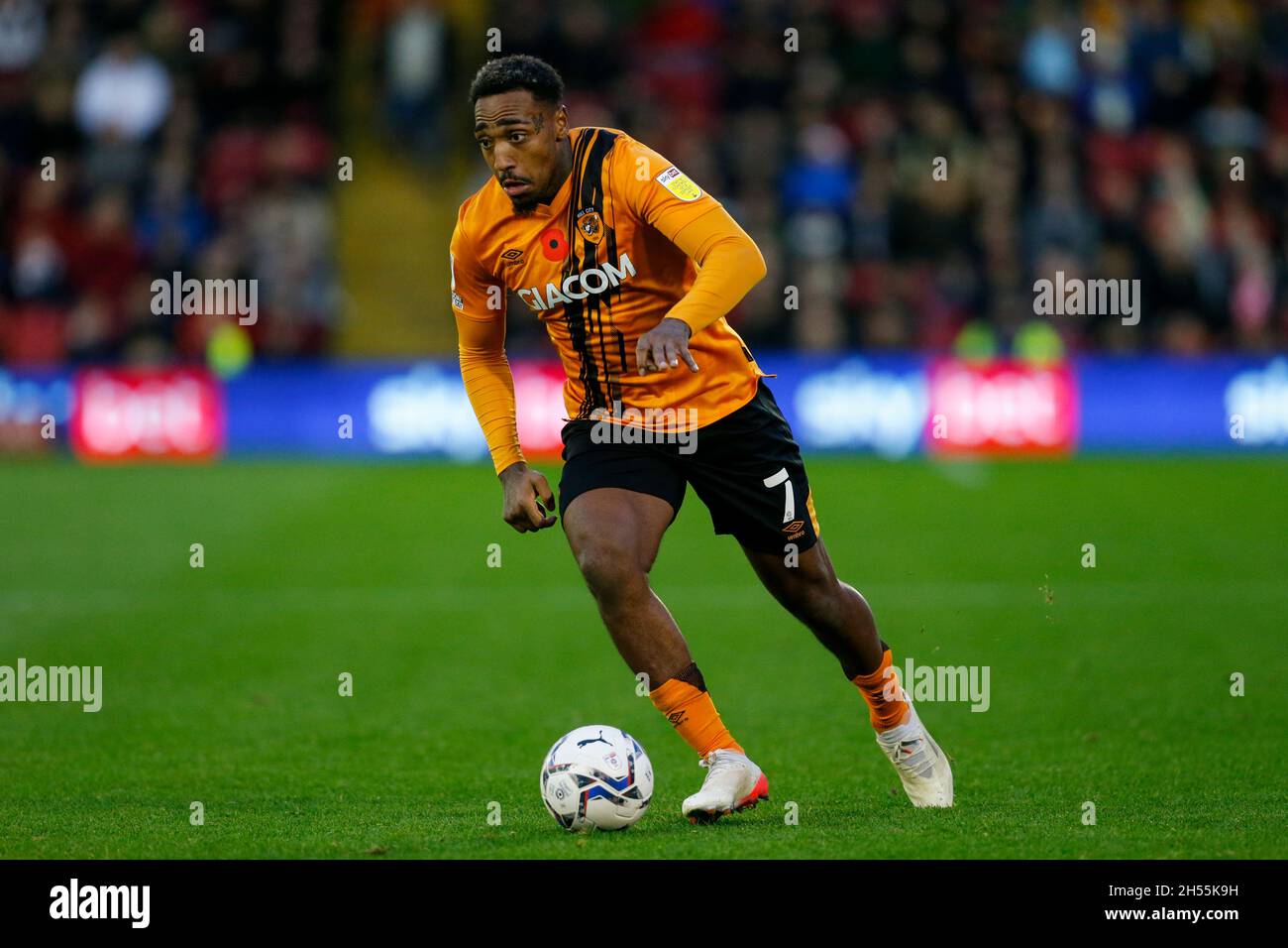 Mallik Wilks #7 von Hull City Stockfoto