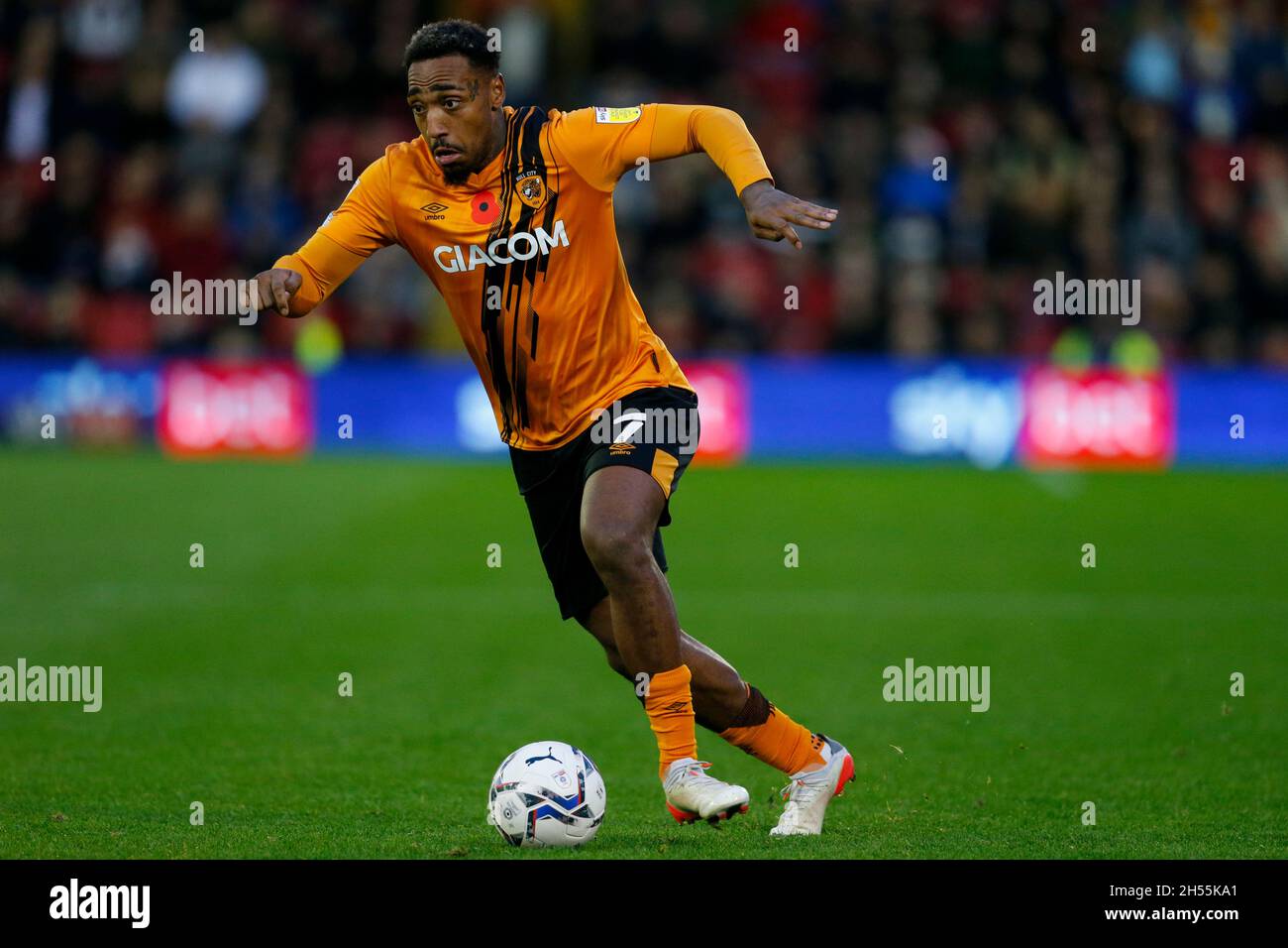 Mallik Wilks #7 von Hull City Stockfoto