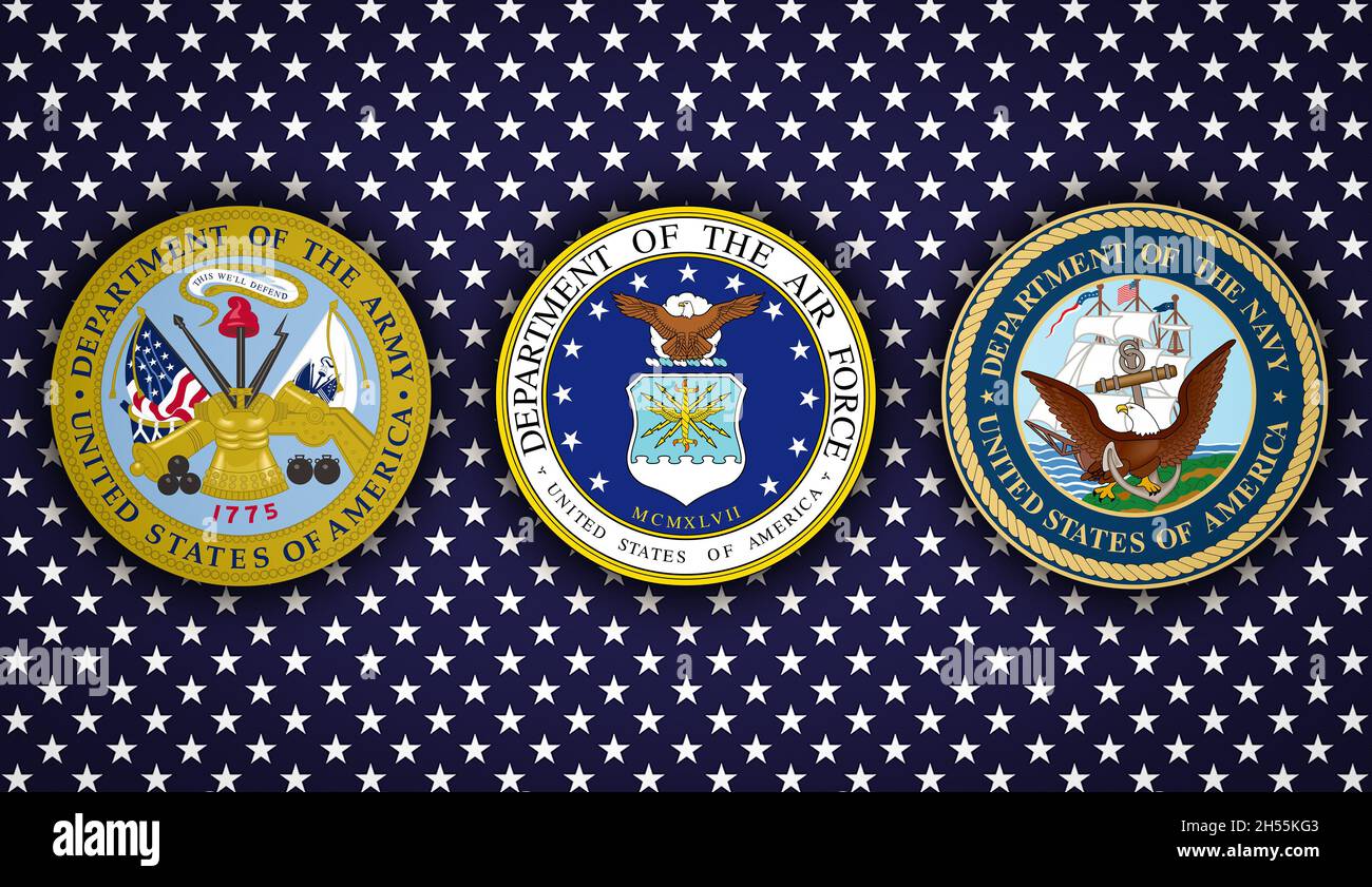 Militärdepartements der Vereinigten Staaten von Amerika Stockfoto