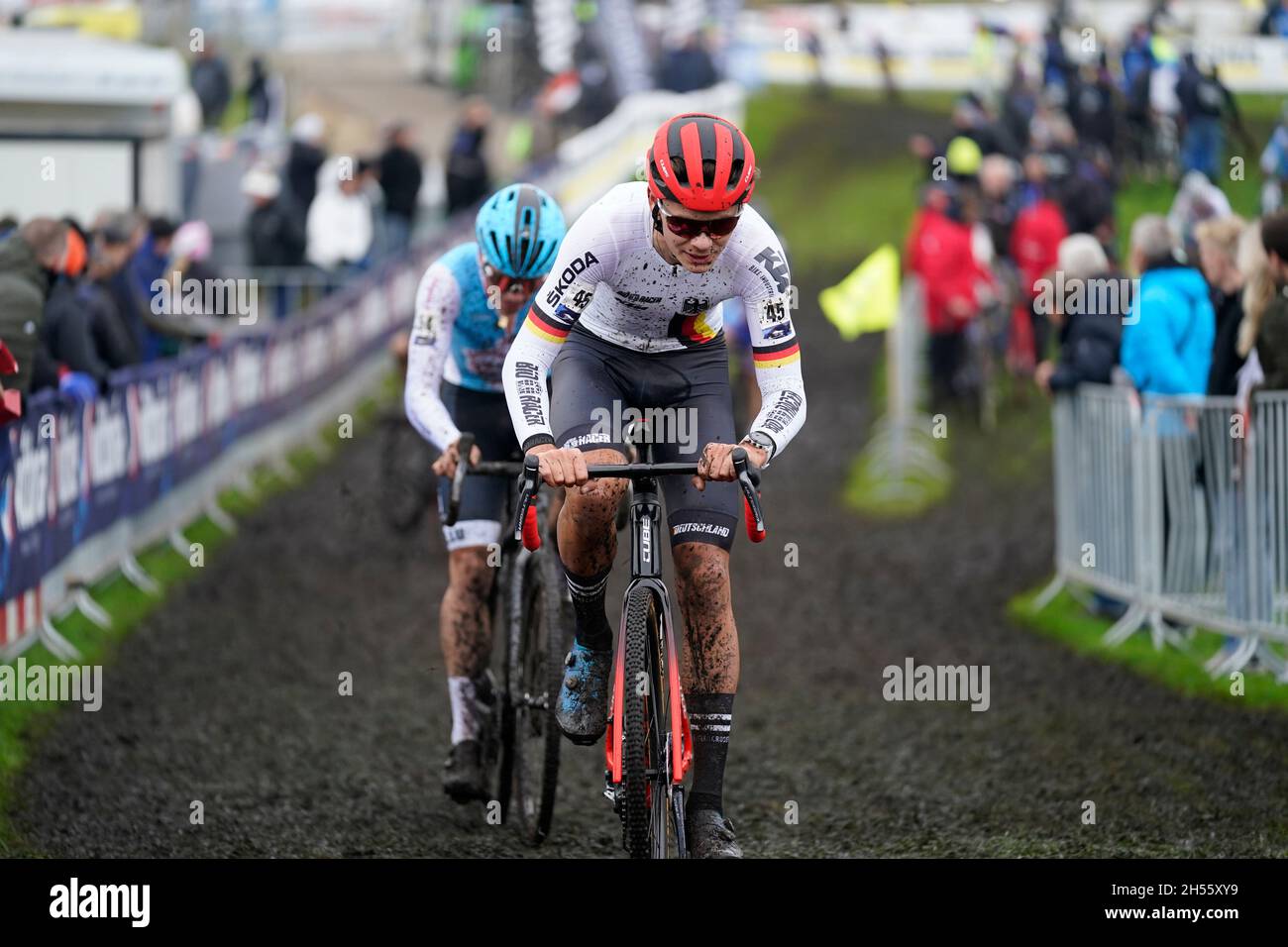 Tom Lindner (GER) beim u23-Rennen der Herren beim European Championships  Cyclocross am 6. November 2021 in Wijster, Niederlande Foto: SCS/Soenar  Chamid/AFLO (HOLLAND OUT Stockfotografie - Alamy