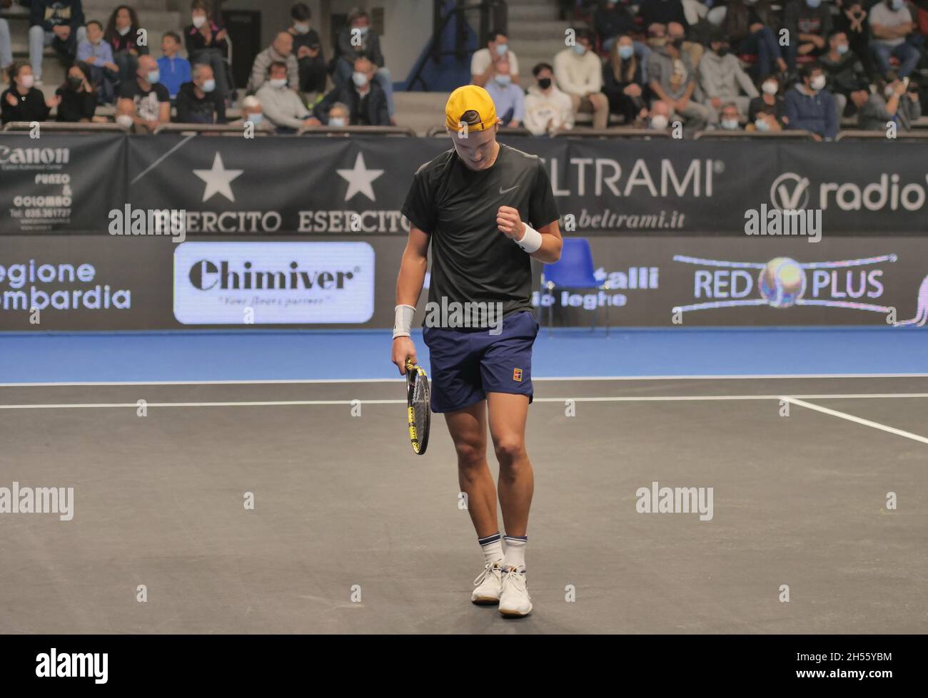 ATP internationale Herausforderer Turnier Stadt Bergamo, erste große Halbfinale mit dem aufstrebenden Star des Welttennis Holger Vitus Rune Stockfoto