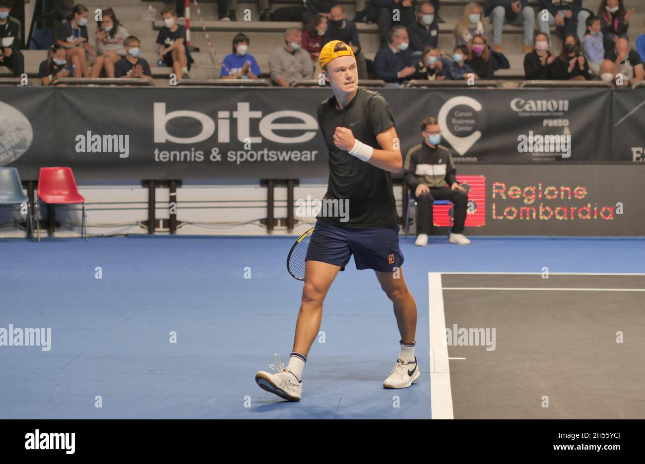 ATP internationale Herausforderer Turnier Stadt Bergamo, erste große Halbfinale mit dem aufstrebenden Star des Welttennis Holger Vitus Rune Stockfoto