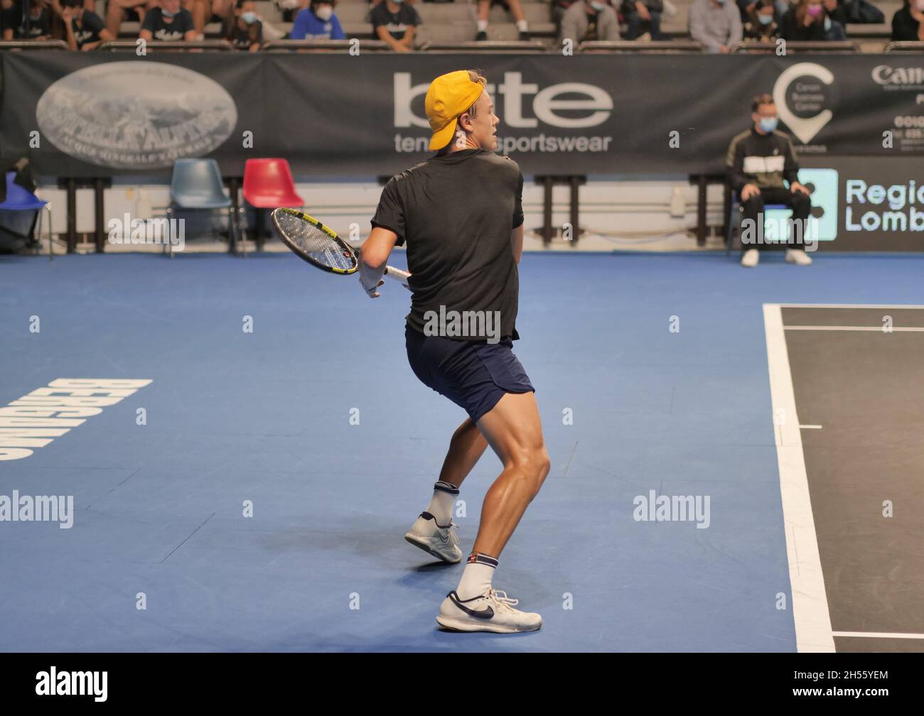 ATP internationale Herausforderer Turnier Stadt Bergamo, erste große Halbfinale mit dem aufstrebenden Star des Welttennis Holger Vitus Rune Stockfoto