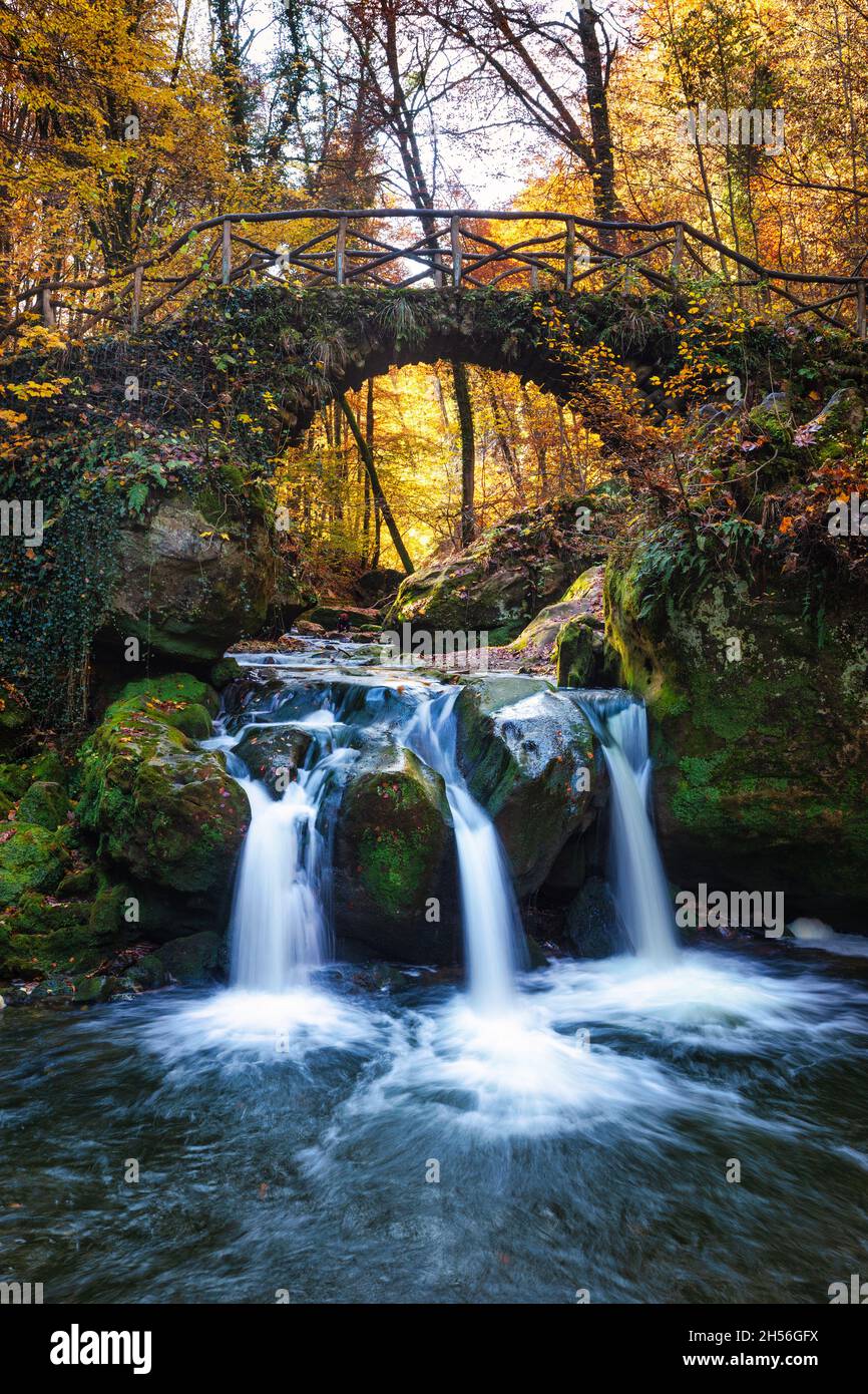Schiessentümpel Wasserfall in Müllerthal Luxemburg Stockfoto
