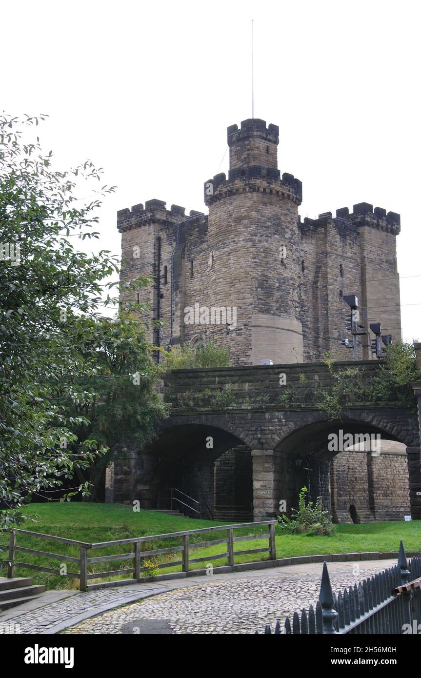 Dies ist das Neue Schloss, von dem Newcastles Name ableitet. Es wurde 1080 erbaut und wurde als Castle Garth bekannt. Stockfoto