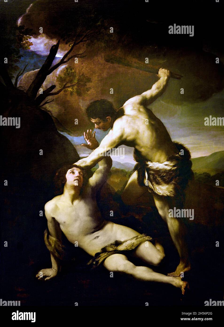 Cain and Abel 1617-1618 von Reni Guido (1575-1642) Italien, Italienisch, Stockfoto
