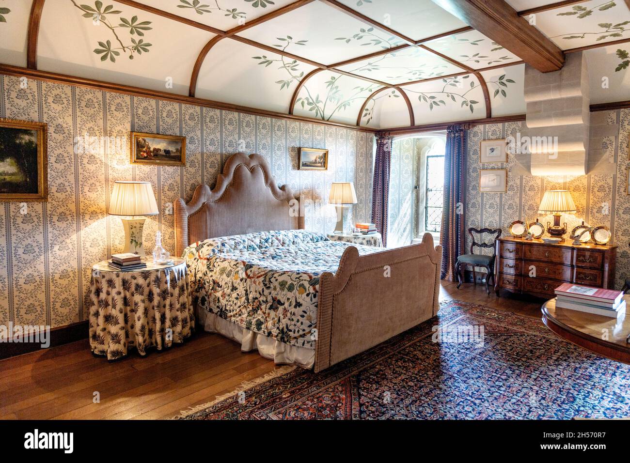 Schlafzimmer im Arundel Castle, West Sussex, Großbritannien Stockfoto