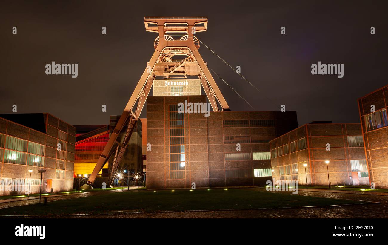 Zeche Zollverein Architektur und Industriedenkmal im Ruhrgebiet Stockfoto