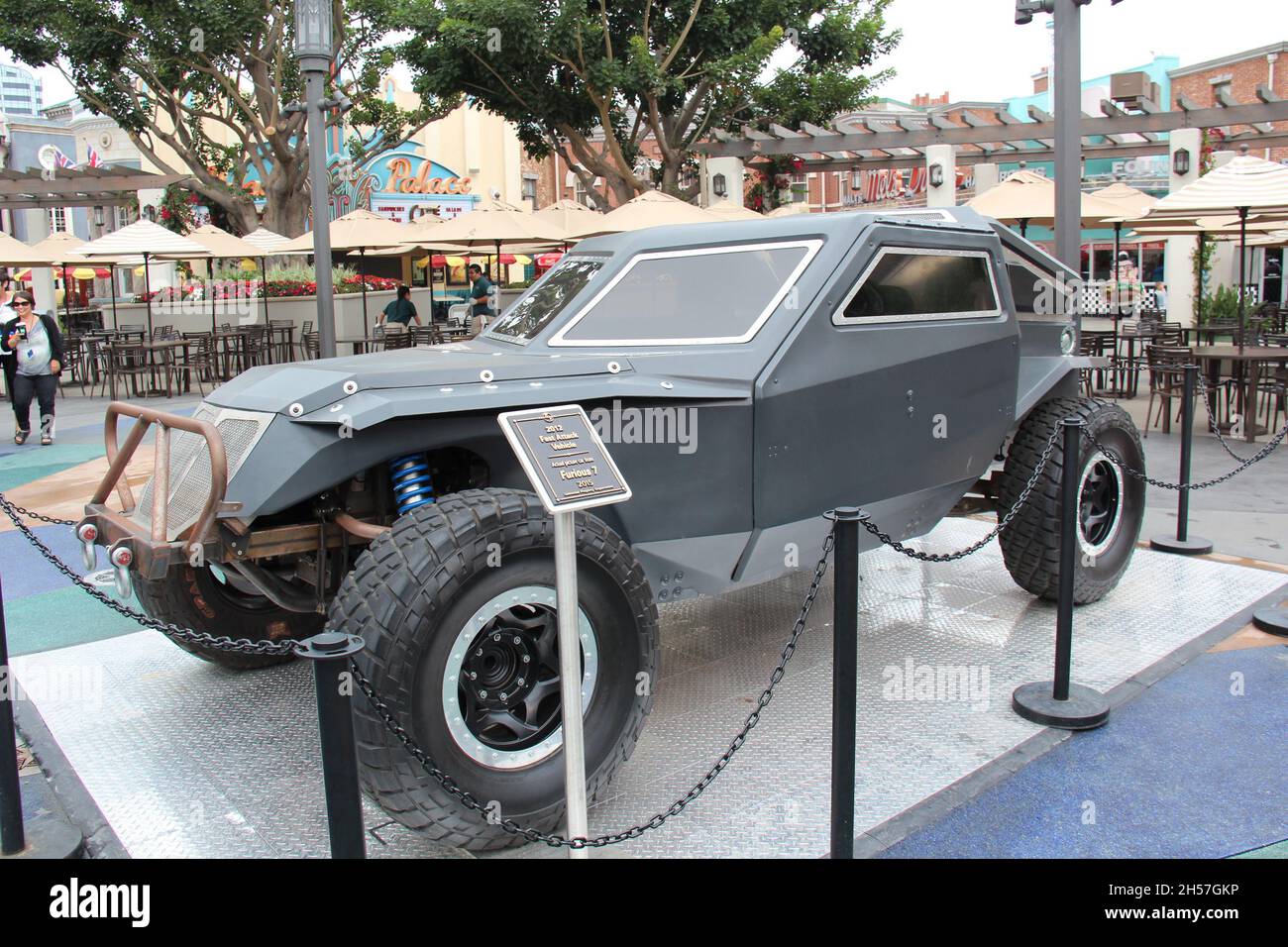 Fast Attack Vehicle: Fast and Furious 7. Zu sehen in den Universal Studios Hollywood in Los Angeles - Kalifornien - USA. Stockfoto