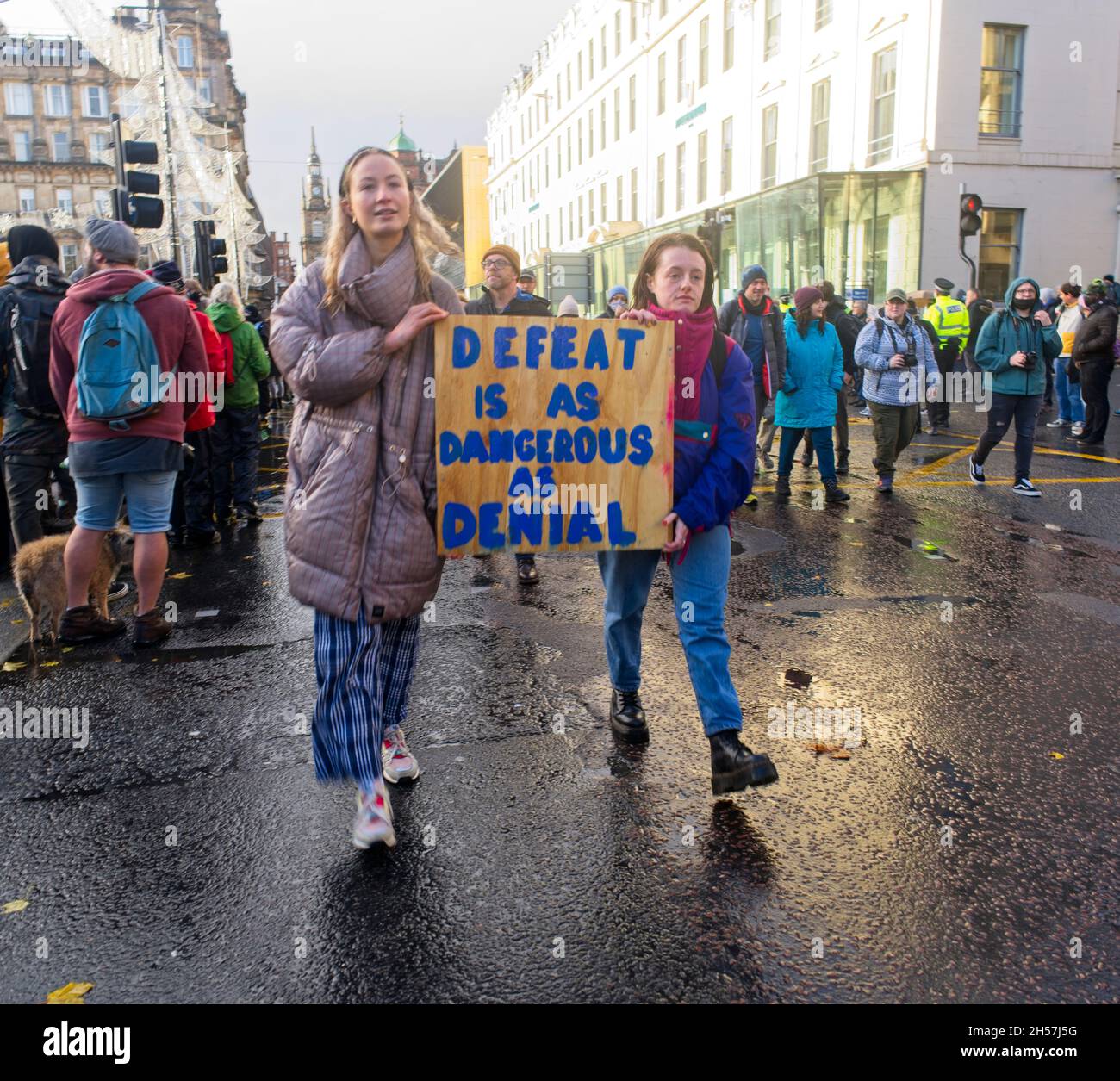 COP26-Demonstration in Glasgow, Großbritannien Stockfoto