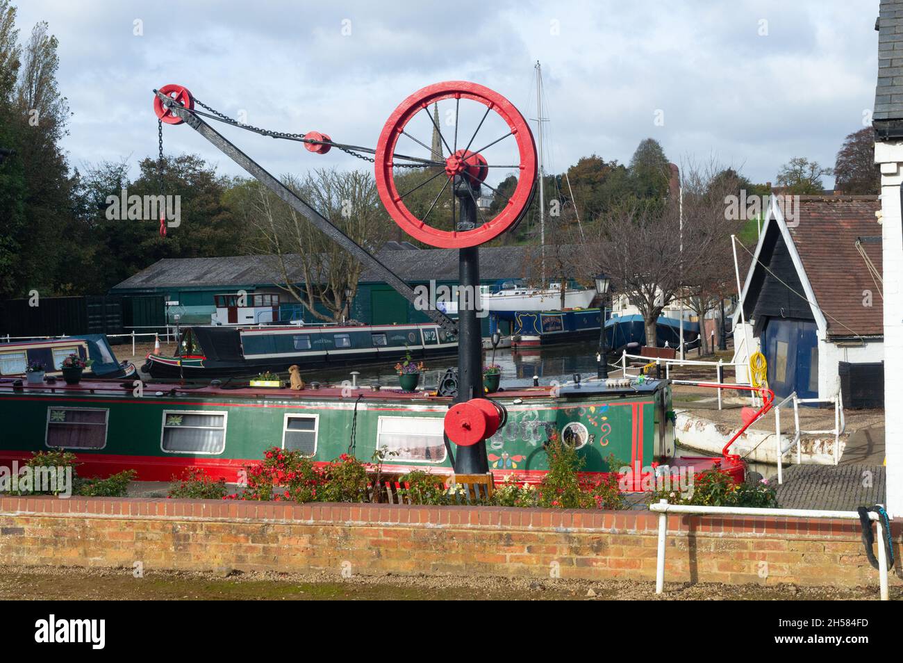 Britisches Kanalsystem in Braunston, Warwickshire, Vereinigtes Königreich. Stockfoto