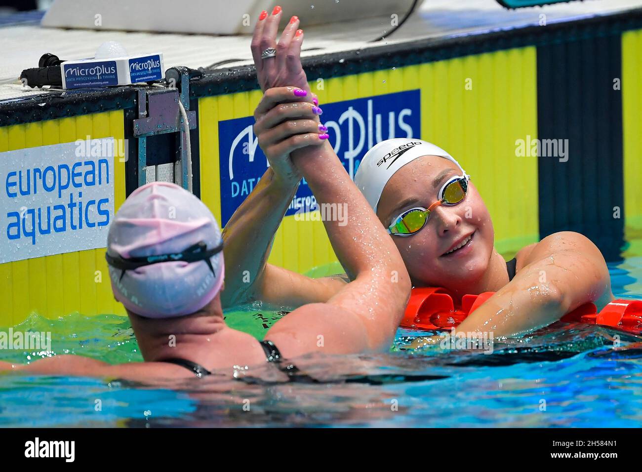 EGOROVA Anna RUS RusslandKIRPICHNIKOVA Anastasia RUS, Russland. , . Aquatics Palace len European Short Course Swimming Championships Foto Andrea Staccioli/Deepbluemedia/Insidefoto Kredit: Insidefoto srl/Alamy Live News Stockfoto