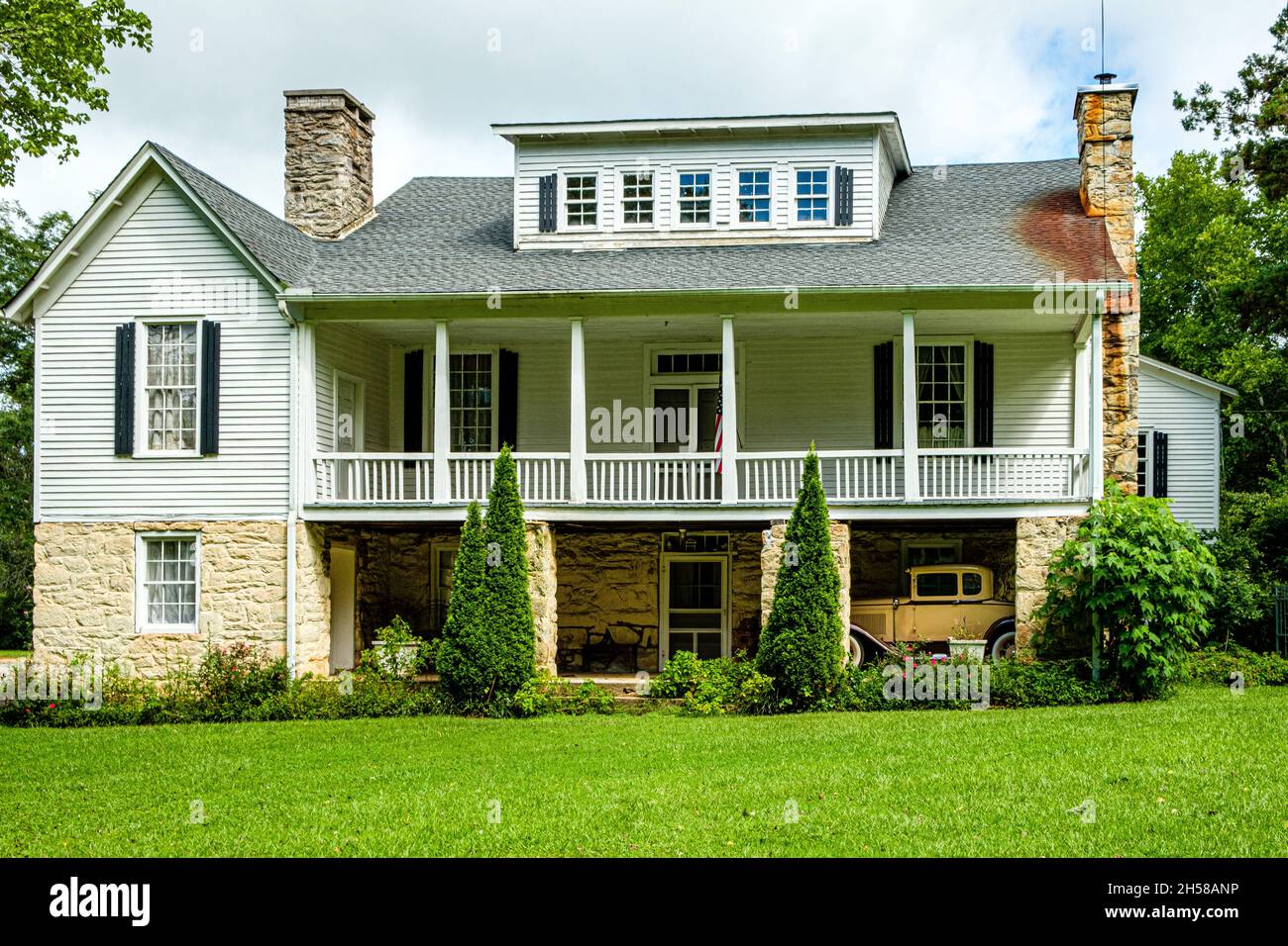 Sommerhaus von John Habersham, Old Historic Route 441, Clarkesville, Georgia Stockfoto