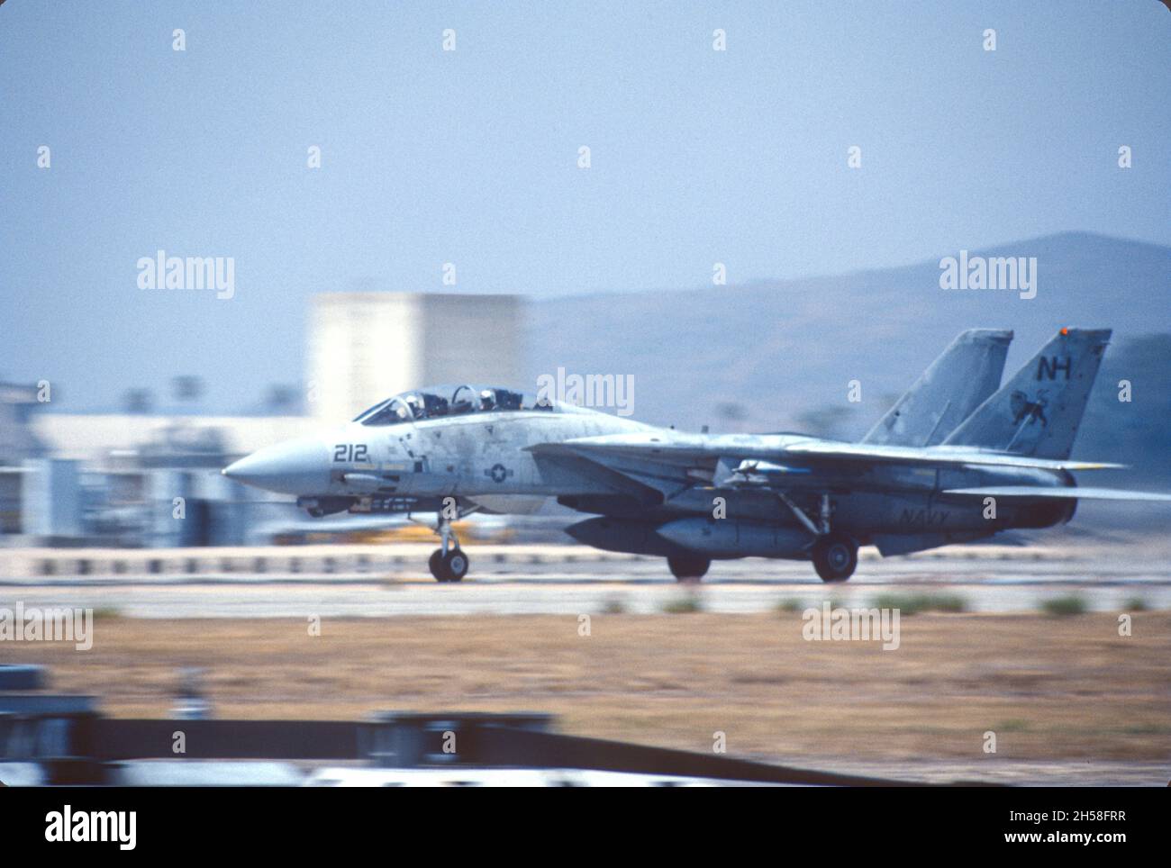 Der VF213 F-14 hebt am NAS Miramar ab Stockfoto