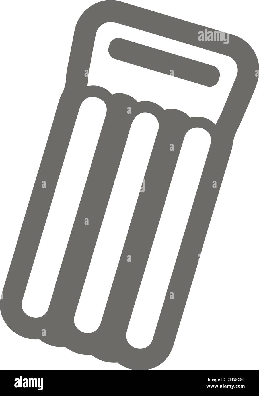 Schwimmende Matratze am Strand Kontur Vektor-Symbol. Strand. Sommer. Sommerzeit. Urlaub, Folge 10 Stock Vektor