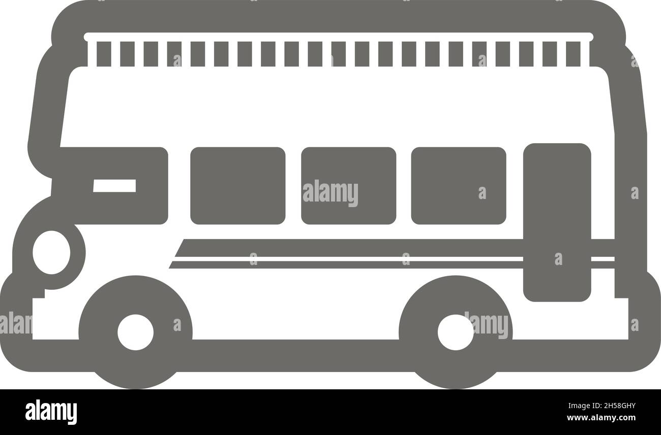 Doppeldecker oben offen Sightseeing und Stadtbus skizzieren Vektor-Symbol. Sommer. Sommerzeit. Urlaub. Urlaub, Folge 10 Stock Vektor