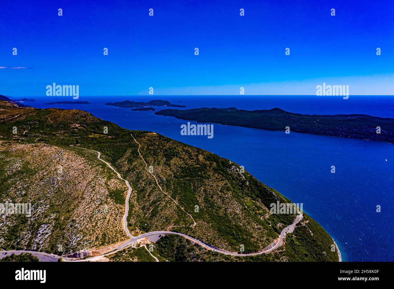 Kroatien - Landschaften aus der Luft Stockfoto